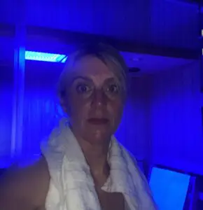 Perfect Fit Infrared Sauna blue chromotherapy