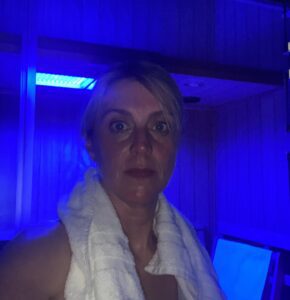 Perfect Fit Infrared Sauna blue chromotherapy